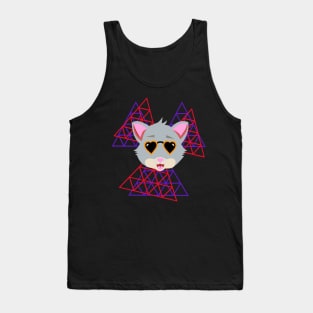 3D Space COOL FUNNY Cat Tank Top